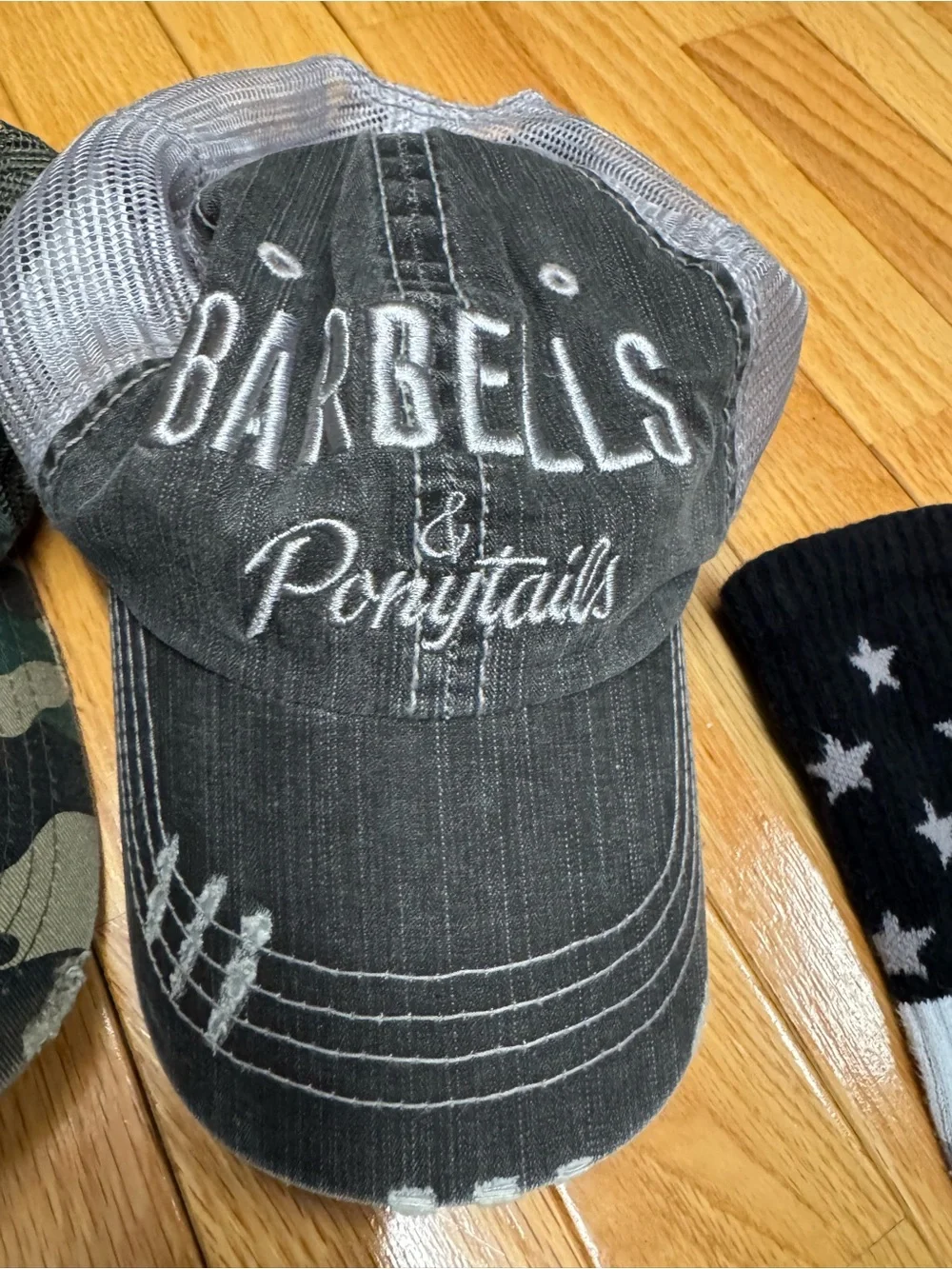 Barbell Brigade MFLH Barbells & Ponytails Hat and Accessory Bundle